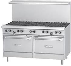 Garland U60-2G48RS U Series 60" Gas Restaurant Range with (2) 32,000 BTU Open Burners, 48" Griddle, (1) Standard Oven & (1) Storage Base