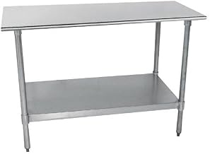 Value Series TT-246-X Stainless Work Table w/Shelf, 72" W, 24" D