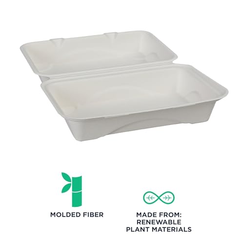 ECO PRODUCTS 9" x 6" / White / Classic Clamshell Take Out Containers