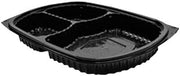 MicroRaves PP 3-Compartment Container, Black, 1/CS/250