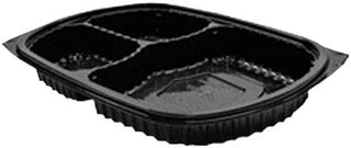 MicroRaves PP 3-Compartment Container, Black, 1/CS/250