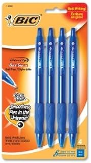 BIC Velocity Ballpoint Pen,Ink Color: Blue - 4 / Pack