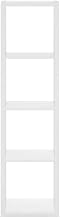 Furnifact Wooden 4-Cube Storage Organizer Open-Back Vertical, Cube Shelf Bookshelf Tall Bookcase for Bedroom and Living Room