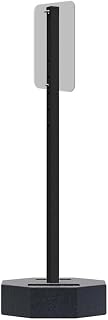 Plasticade Recycled Rubber Base Portable Sign Stand System, 60 lbs with 60" Power Post Plastic Signpost for Parking Lots, Sidewalks, and Traffic, Durable and Resistant to Weathering, Black