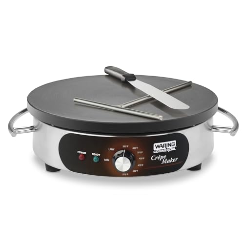Waring 120 Volt | 5-15 Plug | 1800W / 16" / Stainless Steel Crepe Makers