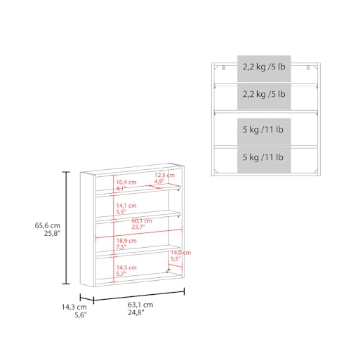 Tuhome White / Modern / 1 Medicine Cabinets