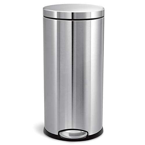 simplehuman 1 / 30 Liter / Brushed Stainless Kitchen Trash Cans
