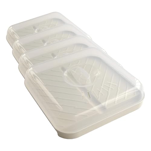Nordic Ware White / 9.3" x 9.3" x 1.2" (Pack of 4) / Slanted Bacon Tray Display Trays