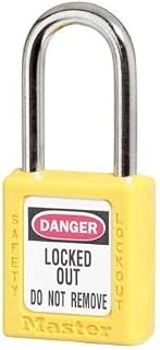 Master Lock 410YLW, No. 410 Yellow Zenex Thermoplastic Safety Padlock Pack of 24 pcs