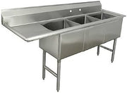 Triple Fabricated Bowl Scullery Sink Width: 74.5"