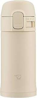 Zojirushi SM-PD20-CM One-Touch Stainless Steel Water Bottle, 0.2 L, Beige