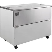 Nexel Mobile Milk Cooler by Global Industrial – 30.6"L x 49"W x 40"H, 18.0 quarts, Stainless Steel, Model MC-49-HC