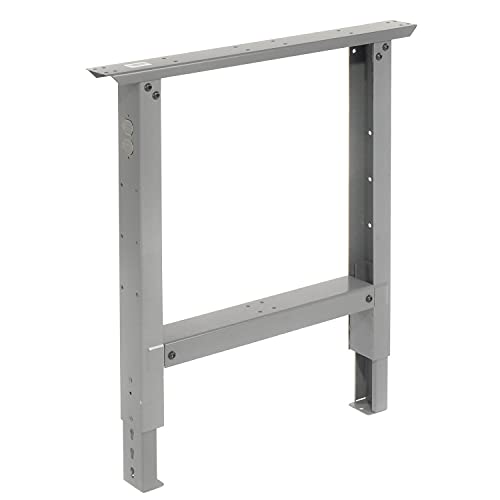 Adjustable Height C-Channel Leg for Workbench by Global Industrial – 30"L x 9.25"W x 4"H, Steel, Gray, Model 249507