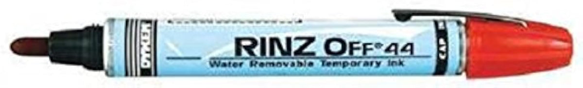 12 Dykem #44106 Rinz Off 44 RED broad tip temporary ink marker pen