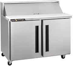 Traulsen CLPT-3615 36" 2-Section Mega Top Refrigerated Prep Table - (1) Left Hinged (1) Right Hinged Solid Door