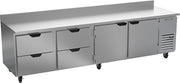 Beverage-Air WTRD119A-4 119" Stainless Steel 4-Drawer Worktop Refrigerator