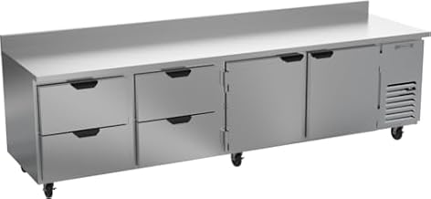 Beverage-Air WTRD119A-4 119" Stainless Steel 4-Drawer Worktop Refrigerator