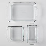 Anchor Hocking 3-Piece Set / 3 Piece Value Pack / Crystal Bakeware Sets