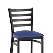 Flash Furniture Blue Vinyl Seat/Black Metal Frame / Set of 1 / Traditional Barstools