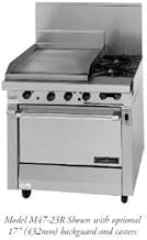 Garland M47-23R Master Series Heavy Duty 34" Gas Range with (2) 24,000 BTU Open Burners, (1) 23" Manual Griddle & Standard Oven