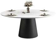 Mesa De Jantar Round Rock Plate Dining Table and Chairs Hotel Large Small Household Turntable Diner Table(Table1.5m)