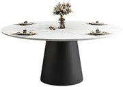 Mesa de Comedor Round Rock Plate Dining Table and Chairs Hotel Large Small Household Turntable Mesa de Comedor(Table1.5m)