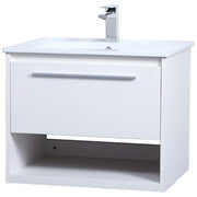 Elegant Decor 24" - Single / Brushed Nickel,white / Modern Wheel Care