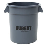 10 gal Grey Plastic Trash Can - 17 2/5"L x 15 2/5"W x 17 3/10"H by HUBERT – 10.0 gallons, Gray, Model GC100103