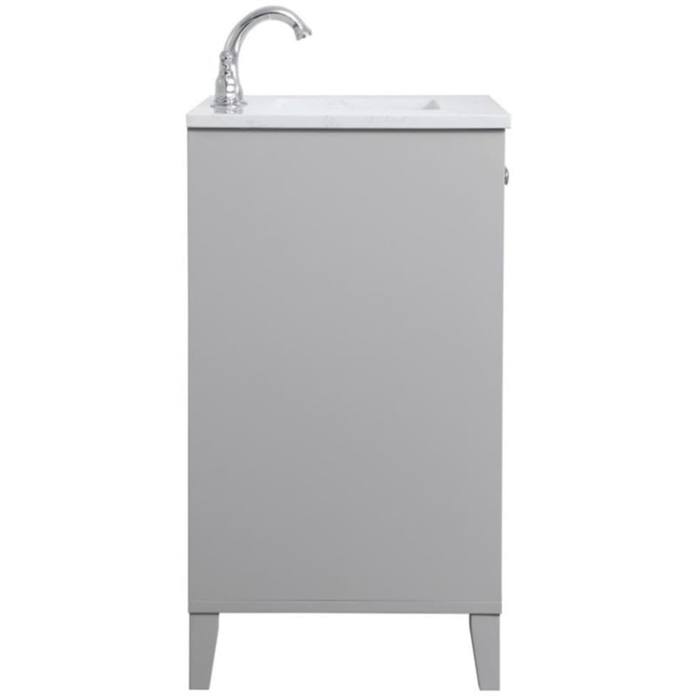 Elegant Decor 30" - Single / Brushed Nickel,grey / Traditional Bathroom Vanities
