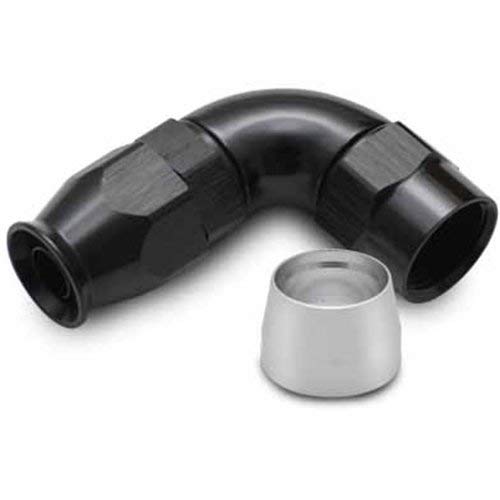 90 Degree Hose Fitting -8AN by Vibrant Performance – Stock, Aluminum, Black, Model 28908
