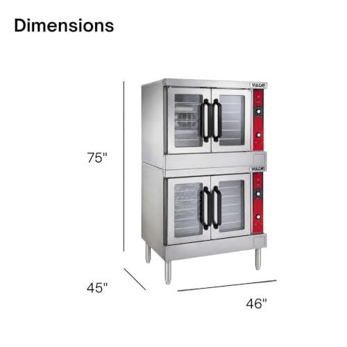 VULCAN Double Deck | Natural Gas / Silver / 14.8 cubic_feet Commercial Ovens