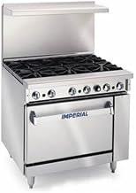 Imperial - IR-6-36 in 6-Burner Gas Range w/Standard Oven