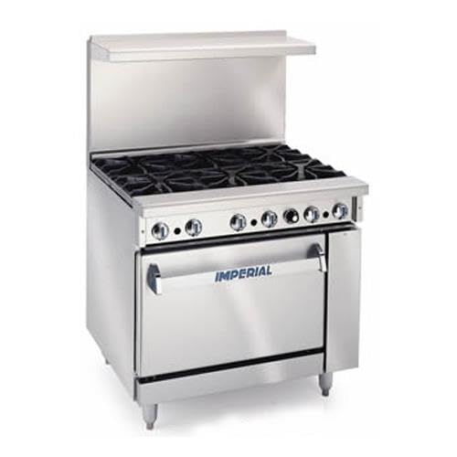 36 in 6-Burner Gas Range w/Standard Oven by Imperial – Stainless Steel, Model IR-6