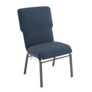 Flash Furniture Navy Fabric/Silver Vein Frame / Set of 1 / Classic Stacking Chairs