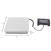 Digital Compact Bench Scale by Global Industrial – Stainless Steel/Carbon Steel/Plastic, Silver, Model OP-MSS440