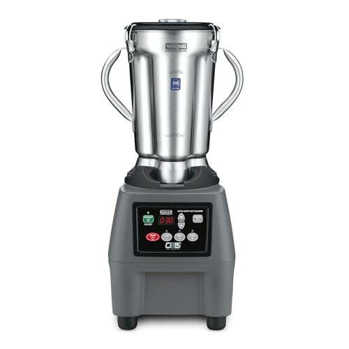 Waring Electronic Touchpad w/3 Minute Timer / Stainless Steel Jar CB15T / 1-Gallon Countertop Blenders