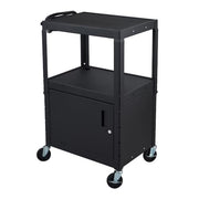 Luxor Black / 24"W x 18"D x 24 to 42"H / Industrial AV Carts & Stands