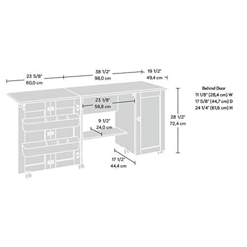 Sauder Cinnamon Cherry / L 40.08" x W 19.45" x H 28.50" / Transitional Storage & Furniture