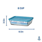 Anchor Hocking Teal / Large / 1.4 liters Container Sets