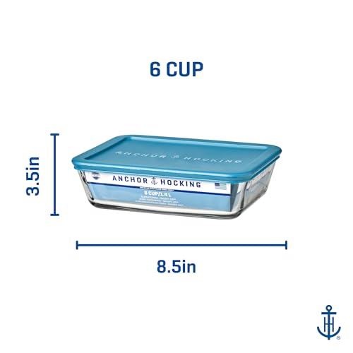 Anchor Hocking Teal / Large / 1.4 liters Container Sets