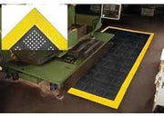 Notrax Diamond Flex-Lok Anti-Fatigue Drainage Mat, 4 Sides Black w/Yellow Boarders, 36" x 120"