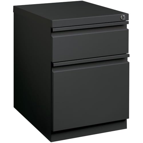 Hirsh Industries Dark Coal / Modern / 21.75" H x 15" W x 19.88" D Mobile File Cabinets