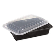Newspring STORAGE STACKABLE CONTAINERS by PACTIV – 150 CT, 38.0 ounces, Polypropylene, Black, Pack of 150