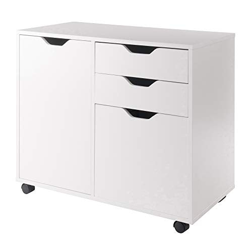 Winsome White / 4 Doors, 12 Drawers, File Drawer / Transitional Storage Cabinets