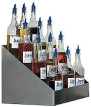 Shave Ice Bottle Rack, tiered, holds 20 #1059 shave ice flavor bottles, 13-1/2'' x 20-1/4'', stainle...