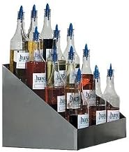 Shave Ice Bottle Rack, tiered, holds 20 #1059 shave ice flavor bottles, 13-1/2'' x 20-1/4'', stainle...