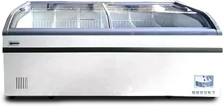 OMCAN 37815 79" COMMERCIAL CURVE GLASS NOVELTY ICE CREAM FREEZER CHEST