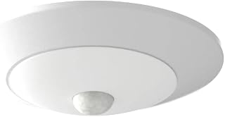 RAB Lighting DISKFA-Surface-Mount LED Downlight with PIR Motion Sensor-3000K/4000K/5000K -Low Profile for Hallways, Bathrooms, Stairways-900 Lumens, 90 CRI (DSKFA-4R109C CT120WS/PIR)