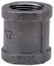 Anvil 0810080606 1" Black Malleable Coupling, Lead Free, 150 PSI