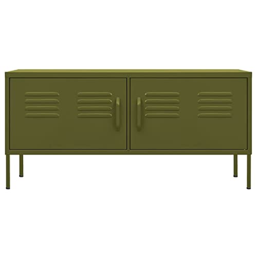 vidaXL Olive Green / 41.3\" x 13.8\" x 19.7\" / Industrial TV Mounts, Stands & Turntables